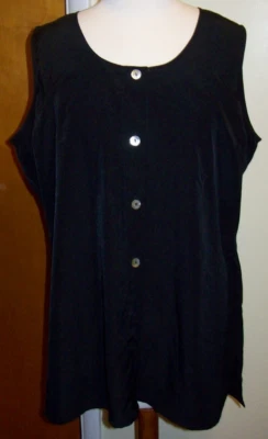 Vintage Reflections by Spiegel Sleeveless Button Up Shirt Top Blouse ~ Size XL - Image 1 of 3