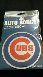 CHICAGO CUBS AUTO BADGE CAR DECAL EMBLEM 3"×5" NEW ITEM! FREE SHIPPING! - Picture 1 of 2