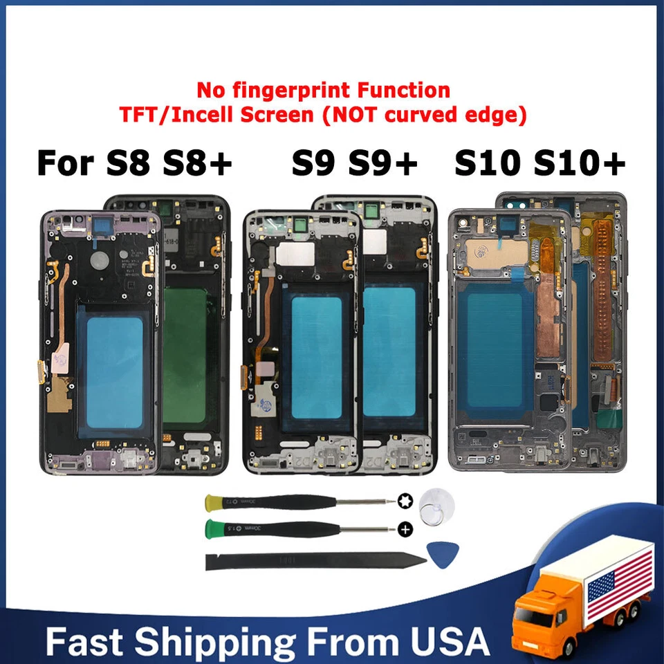 ЖК-дисплей Incell/TFT сенсорный дигитайзер + рамка для Samsung Galaxy S10 S8 S9 Plus - Изображение 1 из 1