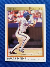 1991 O-Pee-Chee Premier Vince Coleman New York Mets MLB #25