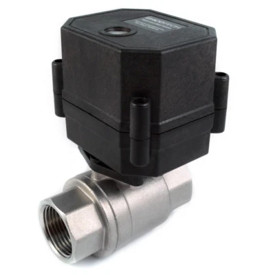 EHCOTECH 3/4" NPT Motorized Ball Valve 9, 12V to 24V AC / DC 3-wire Stainless Steel EPDM
