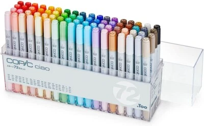 COPIC Ciao Starter 72-Colour 72.Too Illustration Markers Beginner Made in Japan - Image 1 of 4