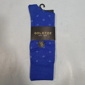 GoldToe neue Herren Diamant Schal Crew Neuheit Socken 6-12,5 goldene Zehenpartie - Bild 1 von 5