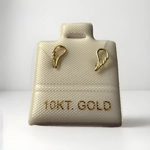 10 Karat massiv Gold Umriss Engelsflügel Ohrstecker zarte kleine Ohrringe - Bild 1 von 3