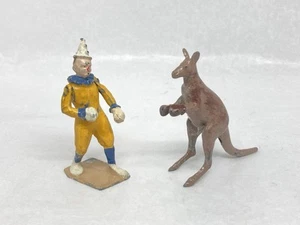 Boxing Clown And Boxing Kangaroo By Britains (N Yel 482) - Imagen 1 de 6