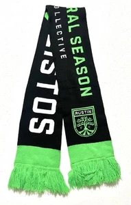 Sciarpa Austin FC Oak Collective 2021 Inaugurale MLS Nero/Verde Calcio Rara - Foto 1 di 3