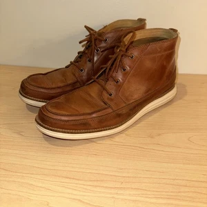 Cole Haan Grand OS Hombres 9.5 M Marrón Cuero Puntera Chukka Botines Informales - Imagen 1 de 10
