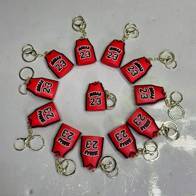 MICHAEL JORDAN (12 Pieces) Chicago Bulls Number "23" Jersey Keychain Red - Image 1 of 4