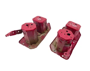 HONDA CIVIC MK9 FRONT SLAM PANEL CRASH BAR LEGS PAIR IN RED 1.8 I-VTEC 2012-2017 - Picture 1 of 12