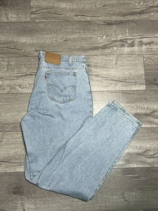 Pantalones de mezclilla de colección años 90 Levis Orange Tab 550 calce relajado azul claro lavado para hombre talla 40/34 - Imagen 1 de 6