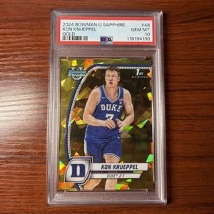 Kon Knueppel Gold Sapphire /50 | 2024-25 Bowman U Chrome Sapphire Duke 1st #48 - Picture 1 of 2