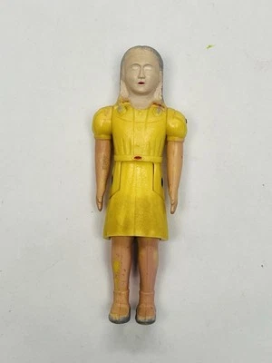 Vintage Renwal Dollhouse #41 Sister Doll Collectible *PAINT LOSS* Yellow BIN 12 - Image 1 of 4