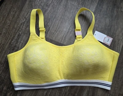 NEW Lane Bryant Cacique Lightly Lined No-Wire Bra Yellow 42D - Image 1 of 4