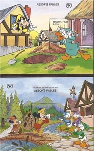 Maldives 1990 Disney's Aesop Fables Set of 2 Sheets Scott #1474-5 13E-465 - Picture 1 of 1