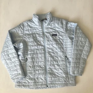 Patagonia Women's Nano Puff Insulated Jacket Light Blue 2XL NEW $239 - Picture 1 of 5