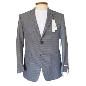 Perry Ellis Men Jacket Blazer 2 Button Single Breast Slim Fit Houndstooth 38S - Picture 1 of 13