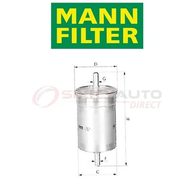 MANN FILTER Fuel Filter for 2010 Volkswagen Beetle Cabrio 2.5L L5 - Gas tw - Image 1 of 4