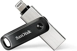 Pendrive SanDisk iXpand Go 128GB Lightning/USB 3.0, czarny towar B - Zdjęcie 1 z 3