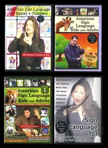 American Sign Language Beginning DVDs (4) Babies/Toddlers/Kids/Adults USED SL6 - Picture 1 of 9