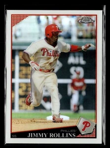 2009 Topps Chrome Refractor #144 Jimmy Rollins Phillies - Picture 1 of 2
