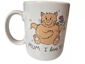 Vintage Mug Cat Mum I Love You Sooo Much Russ Berrie & Company Understatement,,, - Picture 1 of 16