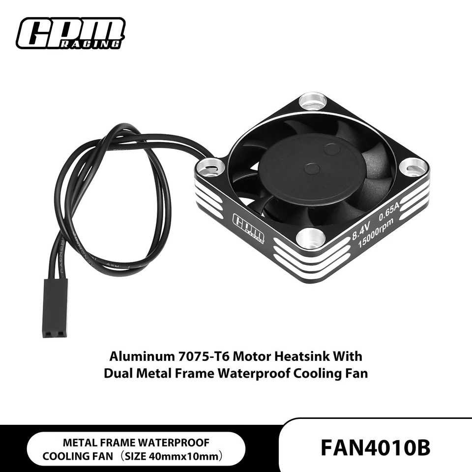 GPM Metal Frame Waterproof Cooling Fan Size 40mmx10mm 8.4V , 0.65A , 15000RPM - Image 1 of 1