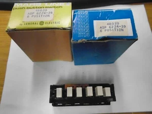 NOS GENUINE GE Appliance Push Button Switch P/N: ASP 6224-39 Alt: 48020 - Picture 1 of 6
