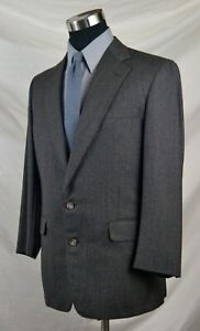 Fantastic Black Gray & Brown Micro Check Tweed Sport Coat (Size 40S) By Corbin