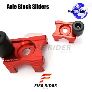 Racing Billet Rear Axle Block Sliders For Kawasaki Versys X 300 2017 2018 - Picture 1 of 9