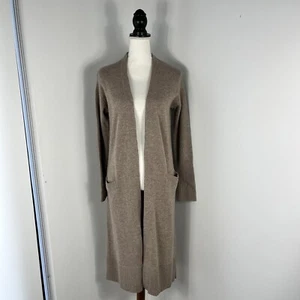 Halogen Nordstrom wool cashmere long cardigan sweater Size XS Beige Tan $199 - Picture 1 of 6