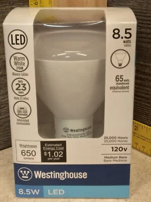 Westinghouse 65W 8.5W LED Dimmable R30 Medium Base Light Bulb Warm White #43000 - Image 1 of 4