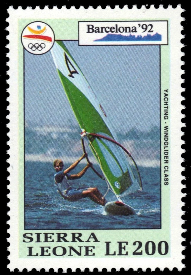 SIERRA LEONA 1516 - Juegos Olímpicos Barcelona "Windsurf" (pb53250) Foto 1 de 1