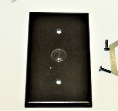 Leviton Switch Plate 7/8  Hole Cable Single Gang Bakelite Brown Button X 2 • 6$