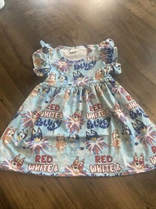 Bluey Pearl Dress New Boutique Fourth Of July - Picture 1 of 1