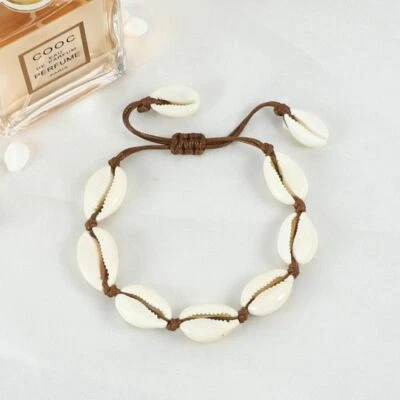 Pulsera Puka Shell Pulseras concha marina Brazaletes Concha Boho Tobillera Joyería para mujer Foto 1 de 4