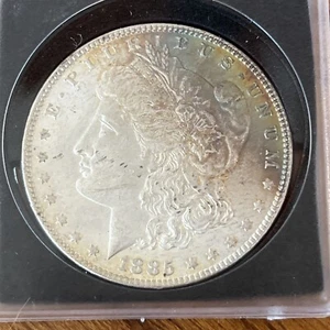 1885 P - Morgan Dollar Silver Coin $1 LIGHT TONING - Picture 1 of 6