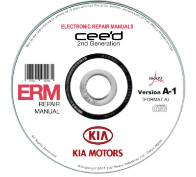 Kia Cee'd 2012-2018 manuale officina workshop manual - Immagine 1 di 4