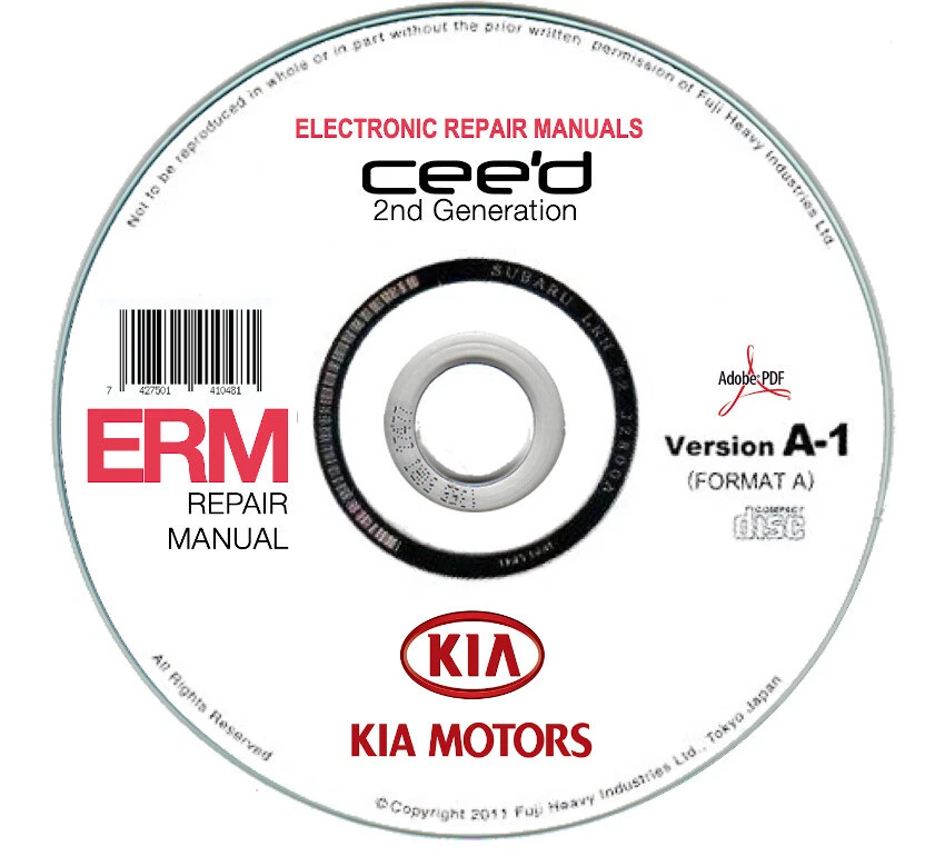 Kia Cee'd 2012-2018 manuale officina workshop manual - Immagine 1 di 4
