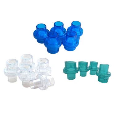 100pcs/pack Oxygen Inlet One-Way Valve For CPR Face Shields AED Training Green Foto 1 de 4