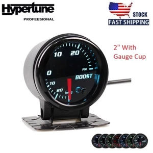 2" Turbo Boost Gauge Psi 7 Color Tinted 12V 52mm W/ Gauge Cup Mount holder - Picture 1 of 12