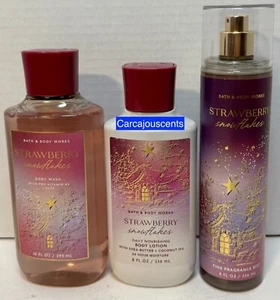 Bath & Body Works Strawberry Snowflakes Body Wash, Body Lotion & Mist Gift Set - Picture 1 of 2