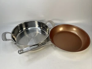 Nuwave Perfect Green 10.5" pan & Nuwave 3.5 qt Multi purposed pot No lids - Picture 1 of 9
