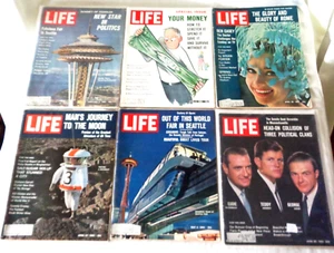 Vintage Life Magazine February 9 April 6, 20, 27 May 4 June 1962 Seattle Fair - Picture 1 of 4