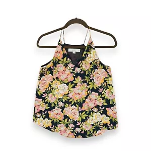Loft Womens Floral Crepe Loose Spaghetti Strap Tank Top Size Small ~ EUC - Picture 1 of 6