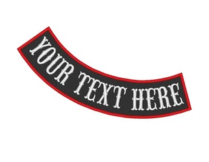 Custom Embroidered Side Rocker Motorcycle Biker Sew on Patch Patches SR-B01 - Picture 1 of 13