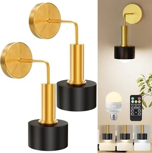 LGMCF Battery Operated Wall Sconce Set, Rechargeable Wall Lights with 5000mAh Di - Picture 1 of 3
