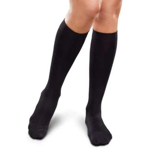 Ease Opaque Knee High, Long, Closed Toe, (Size: M) 20-30mmHg Black by Therafirm - Picture 1 of 2