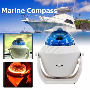 AU Pivoting Sea Marine Compass with Mount for Boat Caravan Truck Car Navigation - Picture 1 of 10