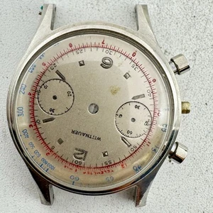 Caja de reloj pulsera vintage Wittnauer Bi-Compax para hombre para cronógrafo 35 mm acero - Imagen 1 de 4