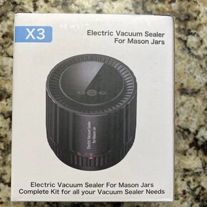 Electric Mason Jar Vacuum Sealer Kit for Wide/ Regular Mouth Jars &10 Lids - Picture 1 of 12